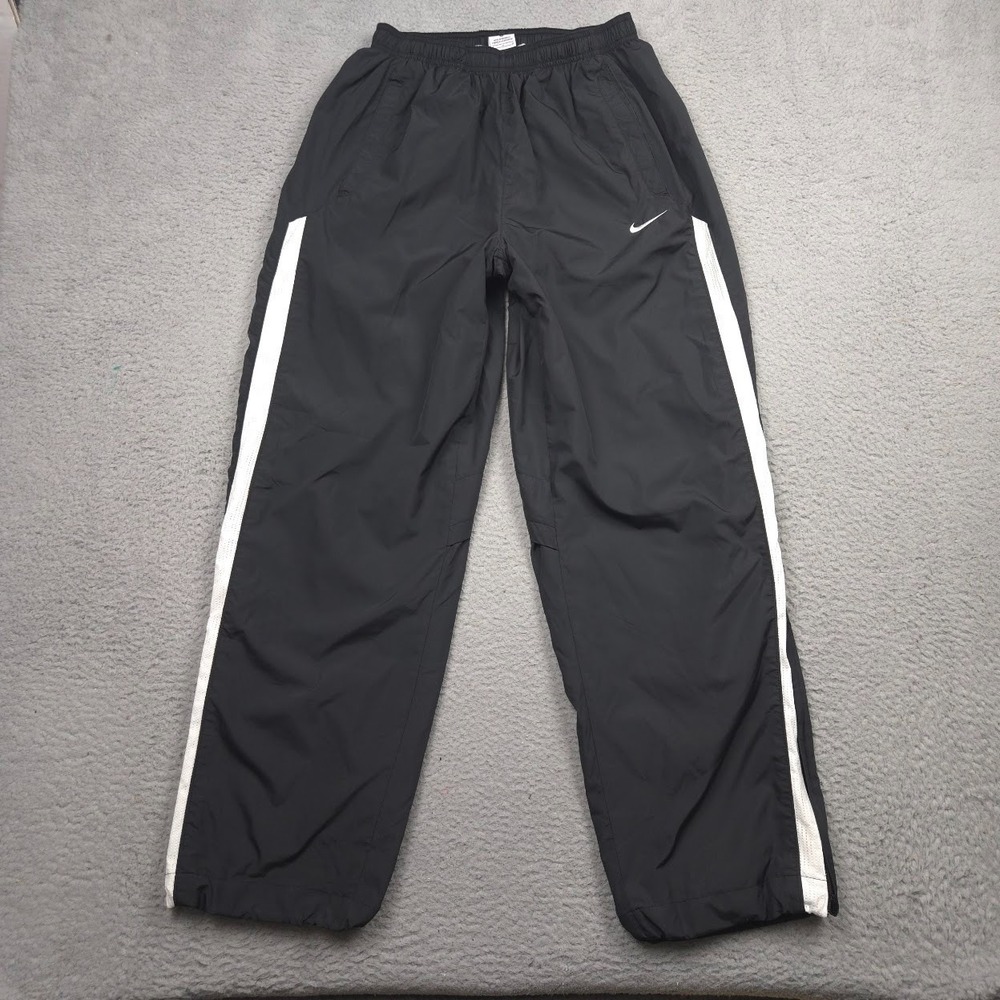 Nike Championship III Warm-Up Pants Men L Black White Lined Ankle Zip 378252